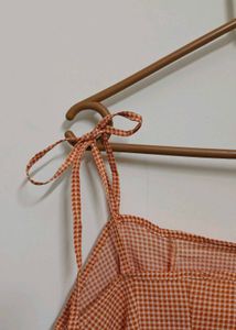 Tokyo Talkies Checked Sleeveless Croptop
