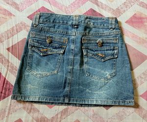 Vintage Denim Mini Skirt