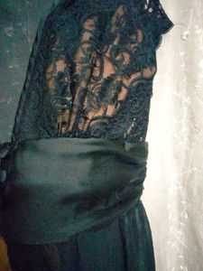 Lacey Upper N Downside Chiffon Shrug Type Dress