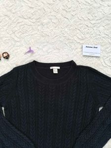H&amp;M Black Cable Knit Sweater