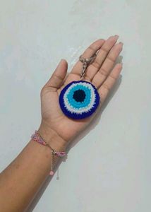 ✨ Handmade Crochet Keychain Combo – Evil Eye &amp; Sun