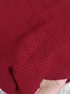 Red Knit Halter Top