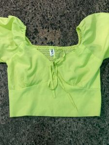 Puff Sleeved Crop Top