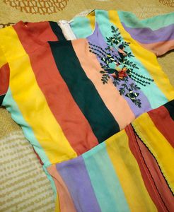 Beautiful Multicolour Kurti Plazo Set