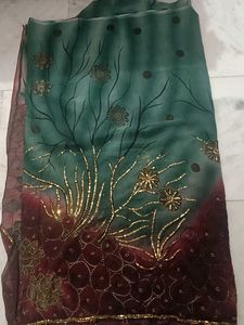 Beautiful Heavy Saree With Blouse 🤩