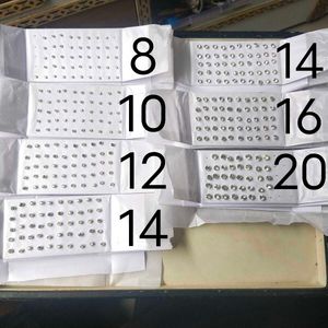 925 Pure Silver Dimond Nose/ Ear Earings 1 pair