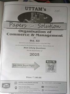 Uttam&#39;s Org. of Commerce &amp; Management Std XII