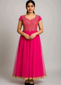 Elegant Pink Ethnic Gown