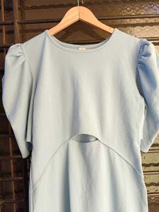 Blue Cutout Mini Dress