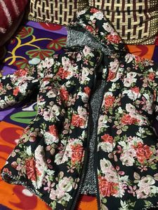 Flower Print Winter Jacket