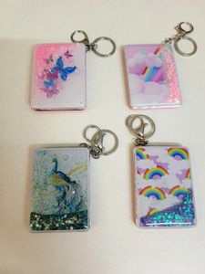High Quality Mirror Keychains 4 Pcs