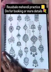 Mehendi Practice Book, Reusable Book