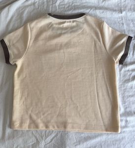 Beige &amp; Olive Green Tee