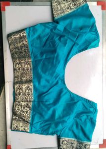 Firozi Saree with Blouse