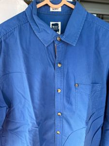 Mens Blue Shirt(100%cotton)