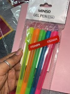 Miniso Notebook And Gel Pens
