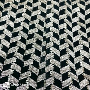 Party Wear Black &amp; Silver Embellished  Beby Outfit