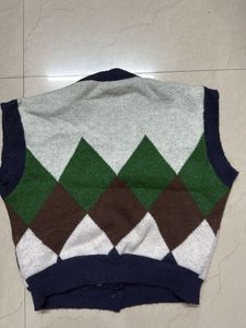 Argyle Knit Sweater Vest