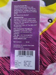 BBLUNT Hair Fall Control Tonic