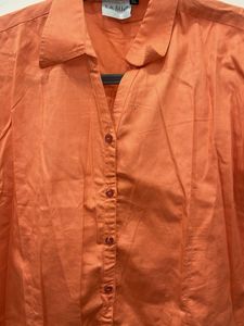 Coral Collared Shirt Women