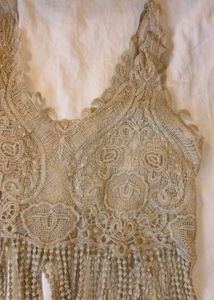 Y2k Vintage Boho Lace Fringe Tank Top