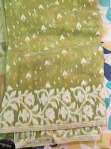 Green jamdani Saree