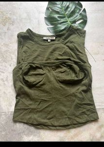 Olive Green Two-Piece Set