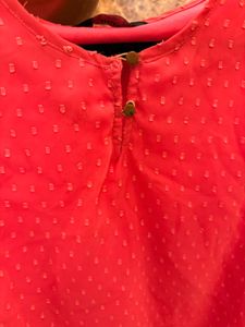 Coral Sheer Top