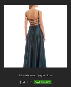 B.darlin Bottle Green Spaghetti Strap Dress.