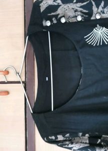 Black Printed Kurta