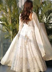 Elegant White Anarkali Suit