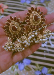 Gold Elegent Laxmi Jumky pair