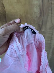 Cute Pink one shoulder Ruffled Mini Dress