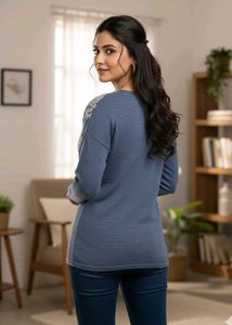 Imported Elegant Embroidered Top