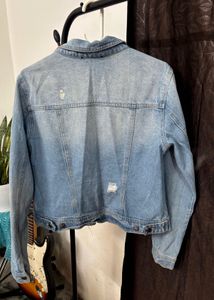 Light Blue Distressed Denim Jacket