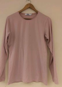 Zara pink tshirt full sleeve like new on sale