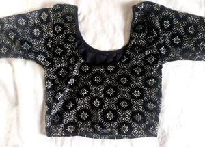 Embroidered Black Ready Made Blouse