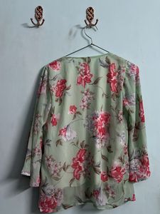 Floral Beaded Flowy Top