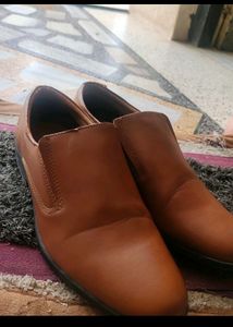 Men&#39;s Brown Leather Slip-On Dress Shoes