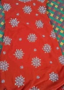 Orange Kurta Set With Heavy Dupatta
