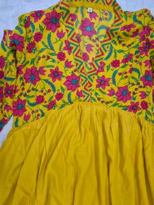 Beautiful Yellow cotton kurti🌼