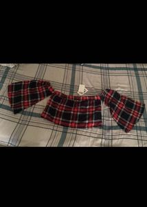 Plaid Top and Pants Set