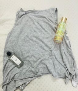 H&amp;M Light Grey Beach Wear Sleeveless Open Top