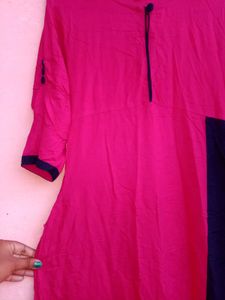 Pink Straight Kurta