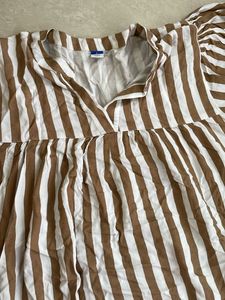 Striped Blouse with Bell Sleeves