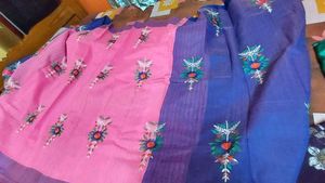 thread work saree