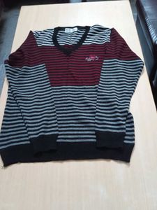 Striped V-Neck Sweater