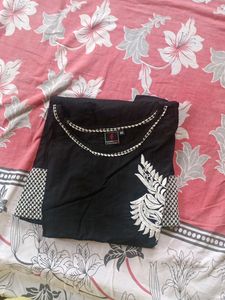 New Black Aline Kurta
