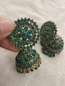 Green earrings