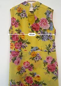 Yellow Floral Print Maxi Dress